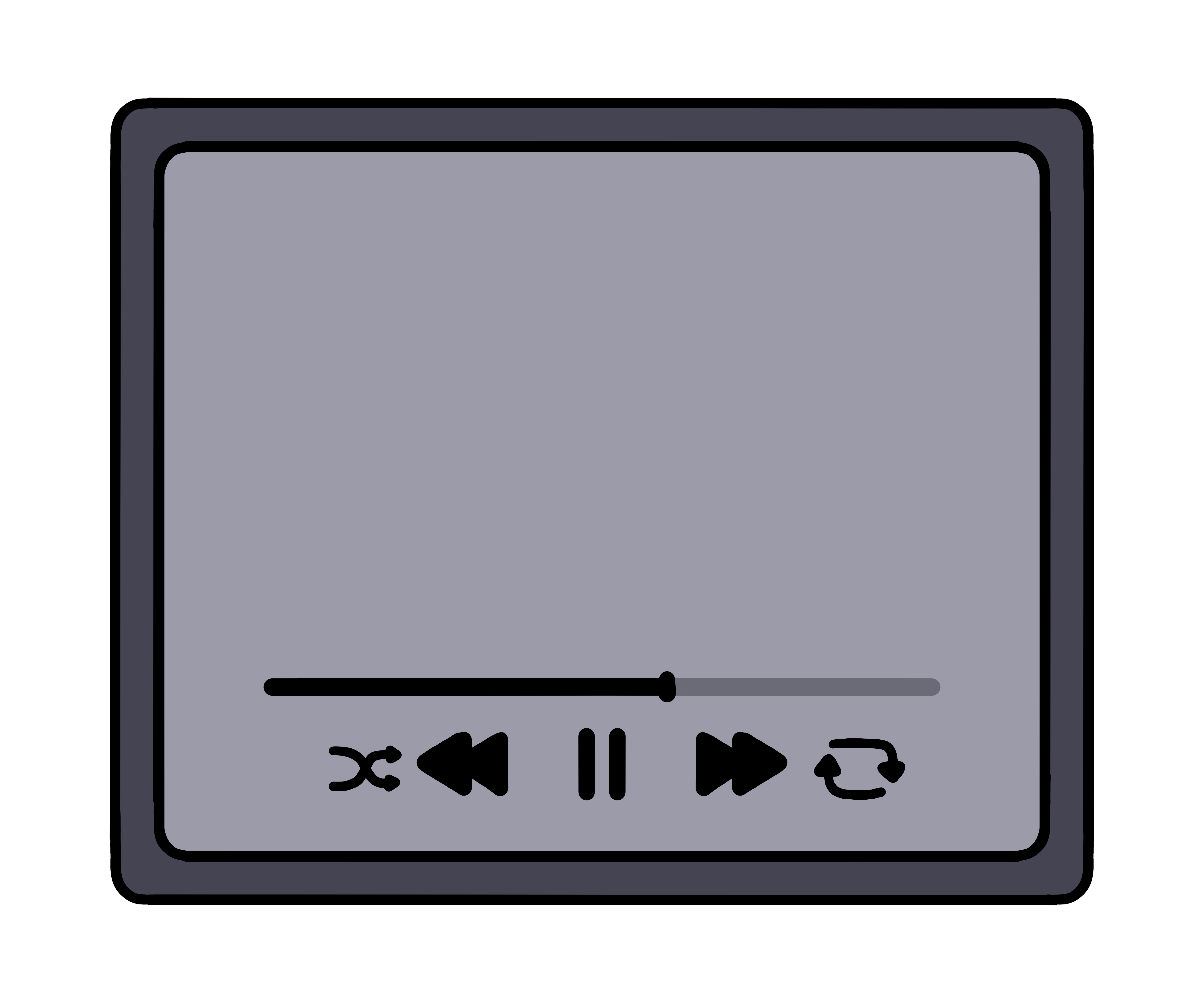 grey container with static music player
